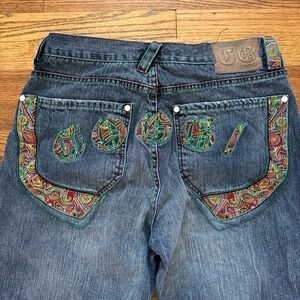 super rare vintage Men's Coogi 38x34 (36x33) embroidered jeans C24